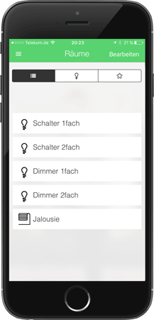 Merten Wiser Room App Schalten