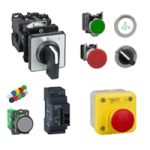 Drucktaster, Wahlschalter, Leuchtmelder und Joysticks