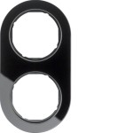 Berker 10122016 Rahmen 2fach R.Classic Glas schw 