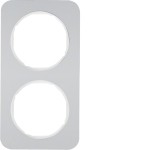 Berker 10122174 Rahmen 2fach R.1 Alu pw 