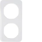 Berker 10122189 Rahmen 2-fach Serie R.1 polarweiß, glänzend 