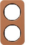 Berker 10122364 Rahmen 2fach R.1 Leder braun schw 