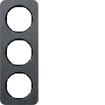 Berker 10132384 Rahmen 3fach R.1 Schiefer schw 