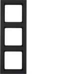 Berker 10136096 Rahmen 3-fach Serie Q.3 anthrazit, samt 