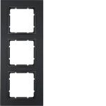 Berker 10136626 Rahmen 3-fach Serie B.7 anthrazit, matt 