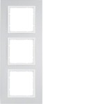 Berker 10136914 Rahmen 3fach B.7 Alu/polarweiß 