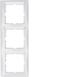 Berker 10138919 Rahmen 3fach mit BF senkrecht S.1 pw glä 