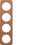 Berker 10142369 Rahmen 4-fach R.1 Leder braun/polarweiß glänzend 