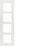 Berker 10146189 Rahmen 4fach, Q.7, polarweiß samt 