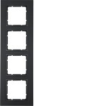 Berker 10146626 Rahmen 4fach B.7 anthrazit matt 