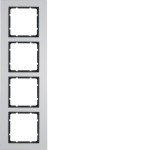 Berker 10146904 Rahmen 4fach B.7 Alu/anthrazit 