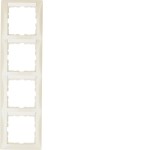 Berker 10148912 Rahmen 4fach mit BF senkr S1 weiß hgl 