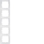 Berker 10158919 Rahmen 5fach m Bsf senkr. S.1 polarw. gl 