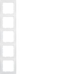 Berker 10159909 Rahmen 5-fach Serie S.1 polarweiß, matt 