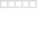 Berker 10256099 Rahmen 5f. waager. B.feld, Q.3, pw. samt 