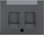 Berker 11827006 Zentralstück m Staubs u BF K.1 anthrazit 