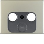 Berker 12020004 Zentralstück für Antennen-Steckdose 2- und 3Loch Arsys Edelstahl Rostfrei 