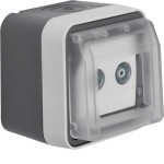 Berker 12033515 Antennen-Steckdo 2Lo Einzeldo AP W.1 gra 