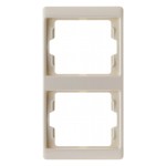 Berker 13230002 Rahmen 2-fach senkrecht Arsys cremeweiß glänzend 
