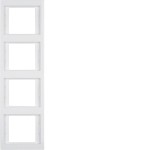 Berker 13437009 Rahmen 4fach senk K.1 pw glänz 