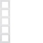 Berker 13537009 Rahmen 5fach senk K.1 pw glänz 