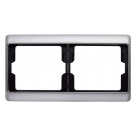 Berker 13640004 Rahmen 2-fach waagerecht Arsys Edelstahl Rostfrei 