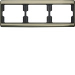 Berker 13740001 Rahmen 3-fach waagerecht Arsys hellbronze Metall 
