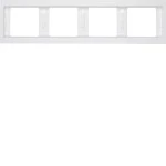 Berker 13837009 Rahmen 4fach waag K.1 polarweiß glänzend 