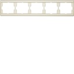 Berker 13930002 Rahmen 5-fach waagerecht Arsys cremeweiß glänzend 