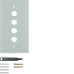 Berker 1394 Glasabdeckplatte 4fach TS polarweiß gl. 