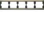Berker 13940001 Rahmen 5-fach waagerecht Arsys hellbronze Metall 