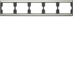 Berker 13940004 Rahmen 5-fach waagerecht Arsys Edelstahl Rostfrei 