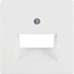 Berker 14096089 Zentralstück für UAE Steckdose 2-fach Serie Q.x polarweiß, samt 