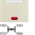 Berker 14150202 Wippe mit 5 beiliegenden Linsen und Beschriftungsfeld Arsys cremeweiß glänzend 