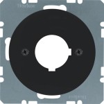 Berker 14322045 Zentralstück f BG Ø 22,5 mm schwarz glä 