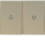 Berker 14340101 Wippe 2-fach mit Aufdruck Symbol Pfeil Arsys hellbronze Metall 