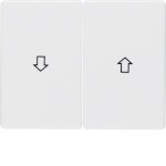**Berker 14350169 Wippe 2-fach mit Aufdruck Symbol Pfeil Arsys polarweiß glänzend 