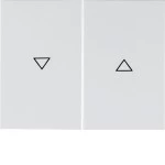 Berker 14357109 Wippen 2-fach mit Aufdruck Symbol Pfeil Serie K.1 polarweiß, glänzend 