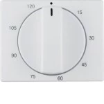 Berker 16350069 Zentralstück mit Regulierknopf für mechanische Zeitschaltuhr Arsys polarweiß glänzend 