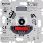 Berker 2873 Drehdimmer NV (R, L, LED) mit Softrastung, Dimmer zur Lichtsteuerung 