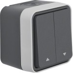 Berker 30753525 Jalousie-Serienschalter 1-polig mit Aufdruck Symbol Pfeile AP W.1 grau LT 