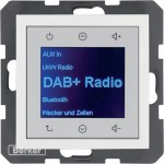 Berker 30848989 Radio Touch, Einbauradio UP, DAB+, Bluetooth S.1/B.x polarweiß glänzend 