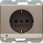 Berker 41099011 Schuko-Steckdose mit LED-Orientierungslicht Arsys hellbronze lackiert 