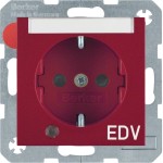 Berker 41108915 Steckd. SCHUKO LED BSF EHBS S.1/B.x rot 