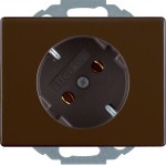 Berker 47280001 Schuko-Steckdose 45° Arsys braun glänzend 