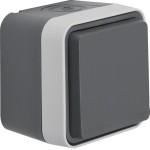 Berker 47403515 Aufputzsteckdose SCHUKO mit Klappdeckel W.1 grau 