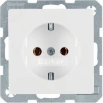 Berker 47436089 Steckdose SCHUKO Q.1/Q.3 polarweiß, samt 