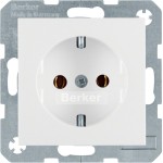 Berker 47438989 Steckdose SCHUKO S.1/B.3/B.7 polarweiß, glänzend 