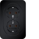 Berker 47742045 D-Steckdose SCHUKO m ADP R.1 schw gl 