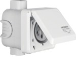 Berker 568001 CEE Steckd. UP 5Pol 16A mit Klappdeckel 